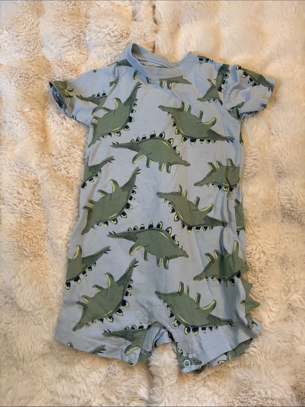 child of mine Light Blue Dino Print One-Piece
